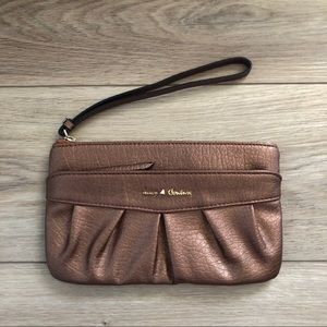 Juicy Couture Wristlet Wallet Bronze Brown